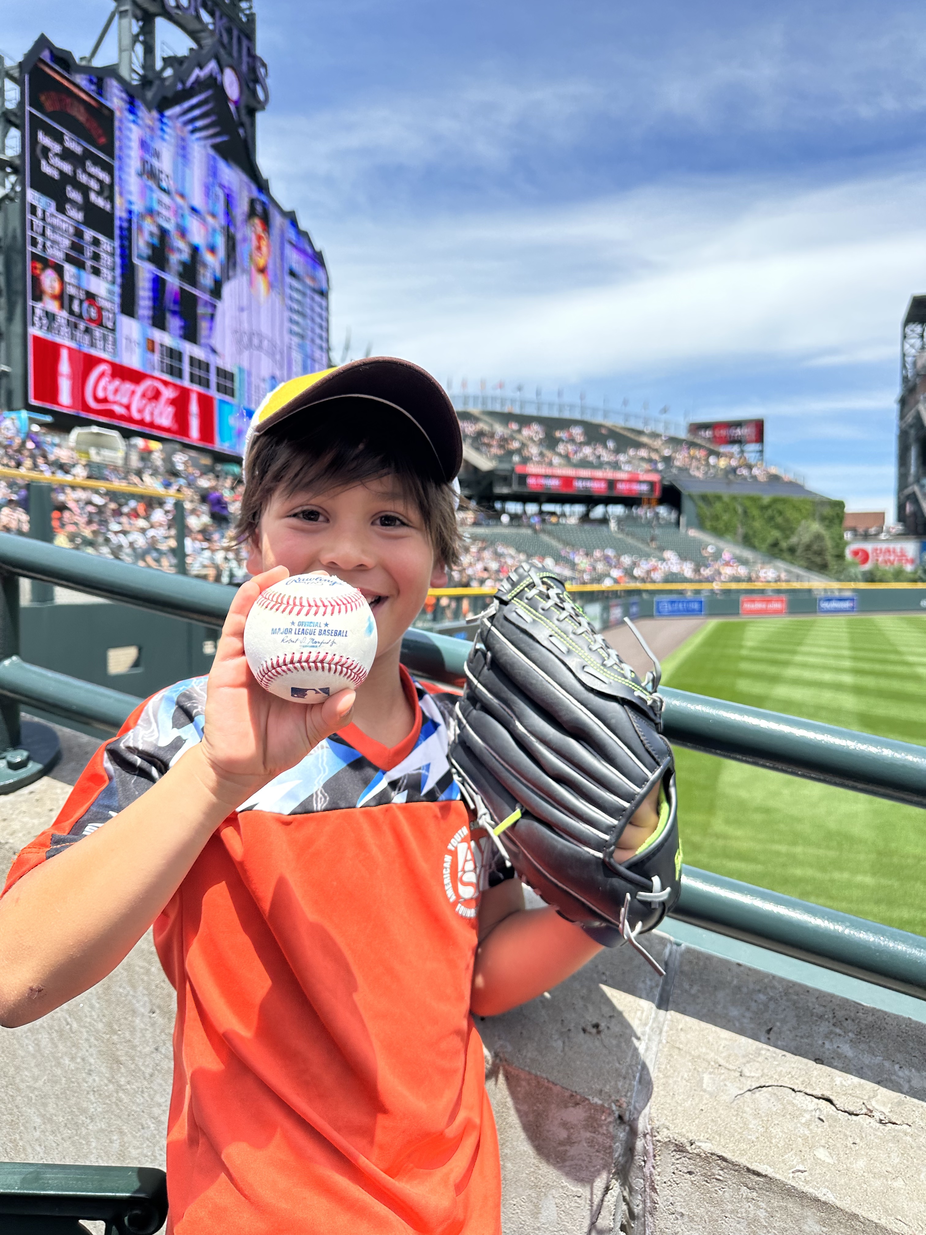 Me holding a real MLB game ball!