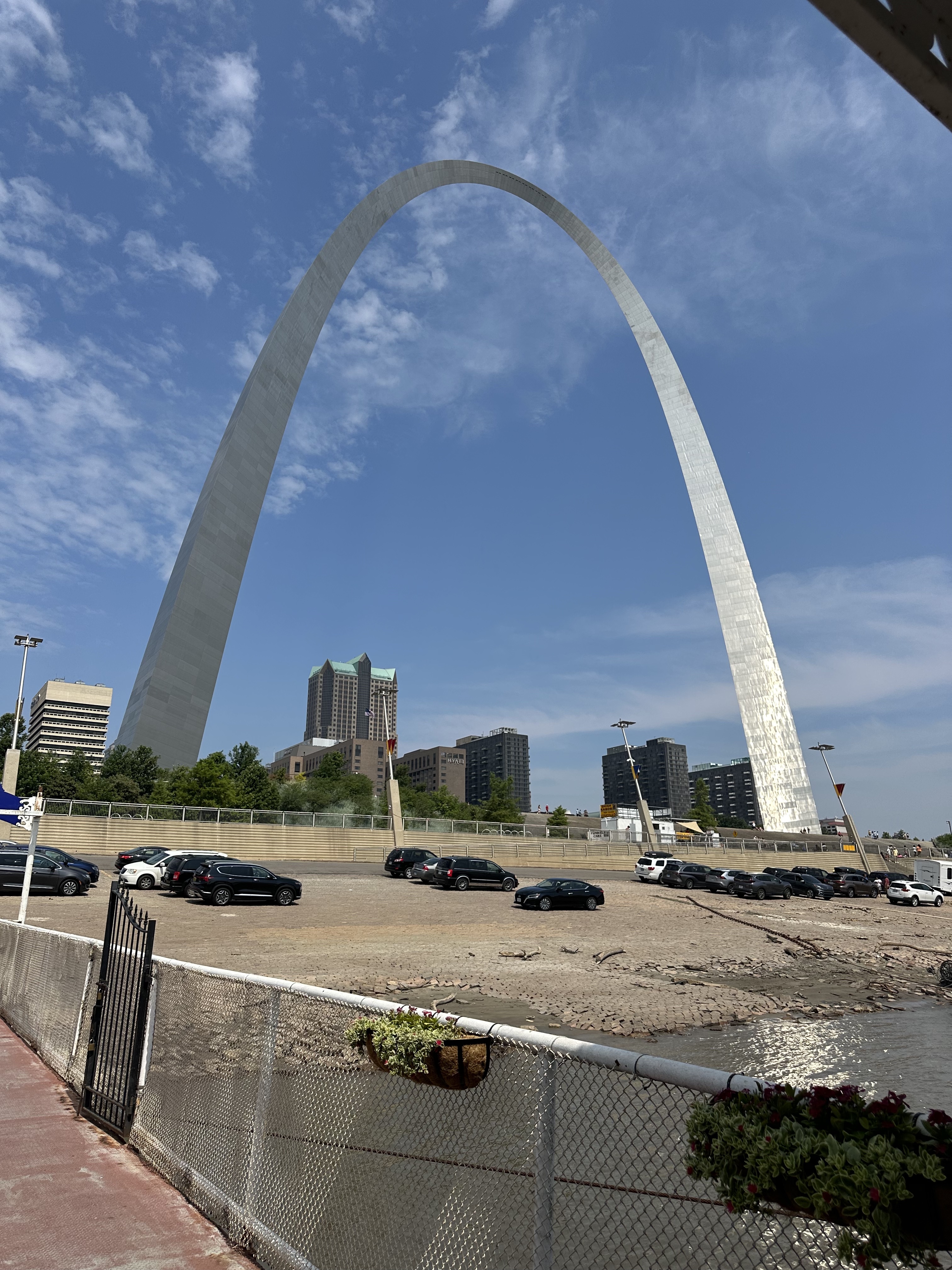 The Gateway Arch from on the Mississippi River