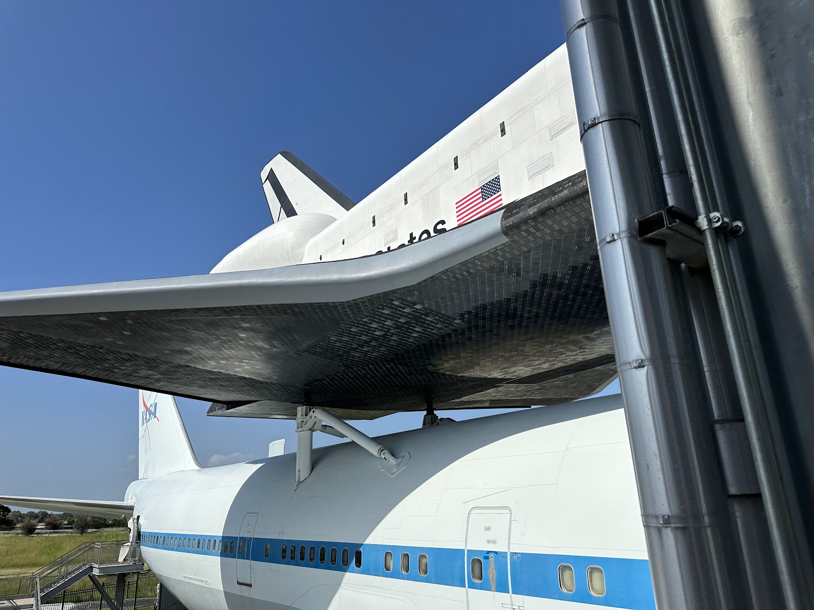 Space Shuttle on top of a 747