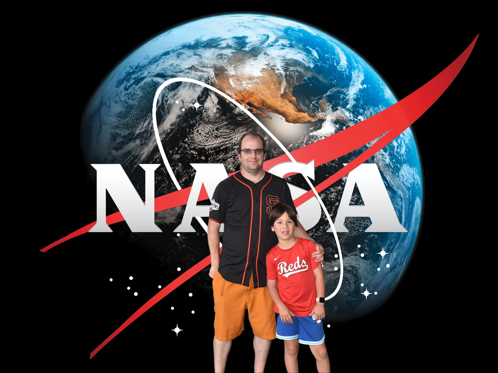 Me and Dad with NASA Logo