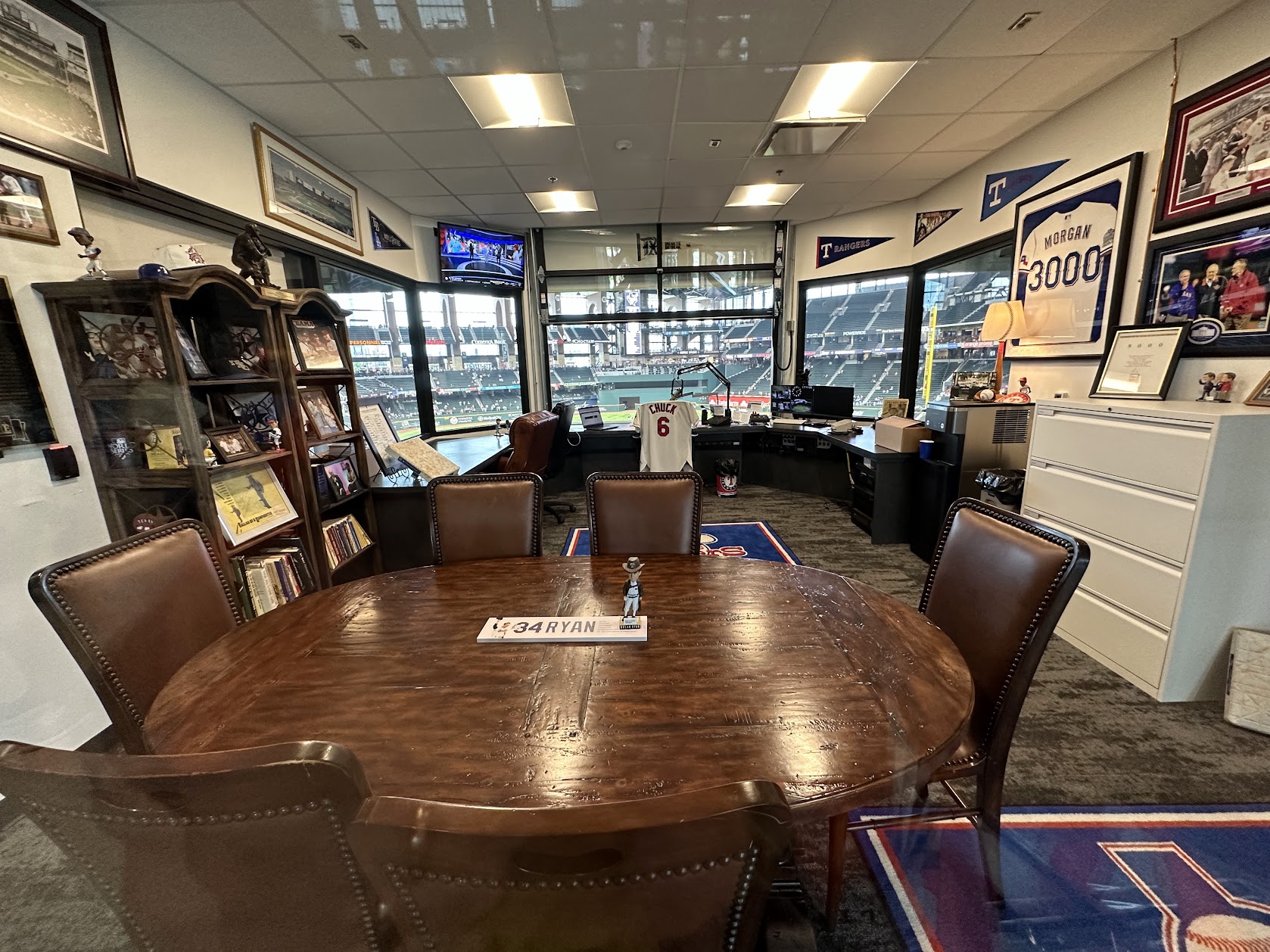 Announcers office at Globe Life Field